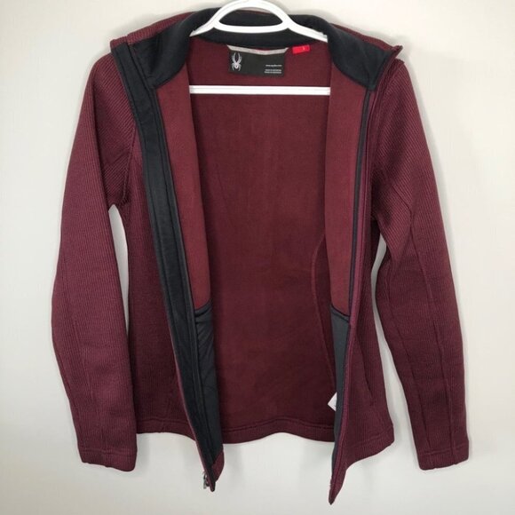 SPYDER Endure Maroon Full Zip Stryke Fleece Jacket Size  Small - Picture 5 of 8